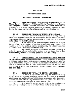 24-1-1ILLINOIS VEHICLE CODE; DEFINITIONS ADOPTED