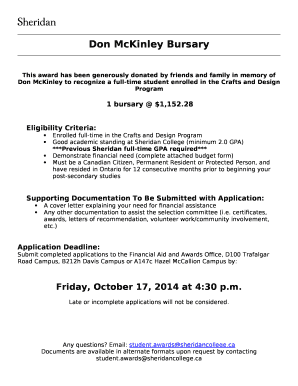 Don McKinley Bursary