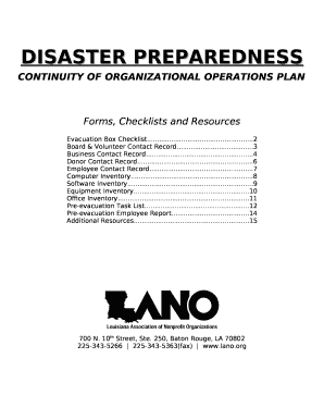 Forms, Checklists and Resources