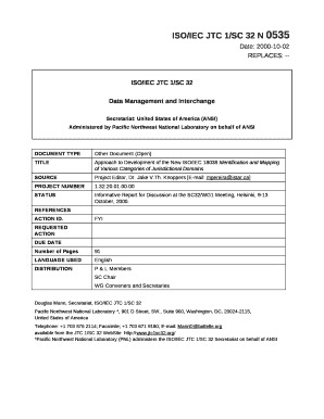 ISO/IEC JTC 1/SC 32 N 0535