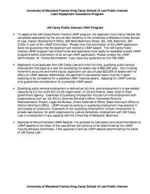 University of Maryland Francis King Carey School of Law Public Interest