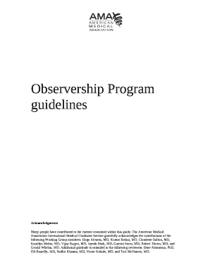 Observership Program