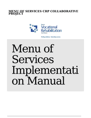 menu of services CRP Collaborative Project