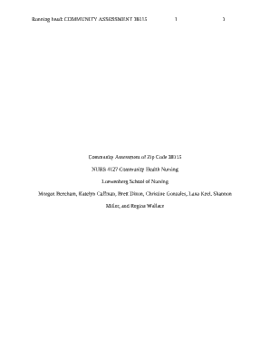 Community Assessment of Zip Code 38115