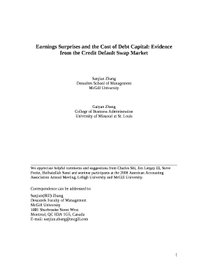 Earnings Surprises and the Cost of Debt Capital: Evidence from the Credit Default Swap Market