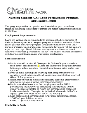 Nursing Student UAP Loan Forgiveness Program