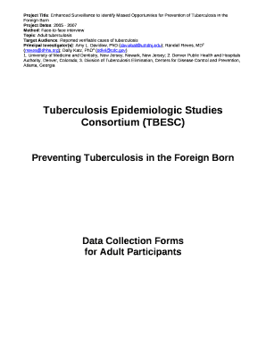 Preventing Tuberculosis in the Foreign Born