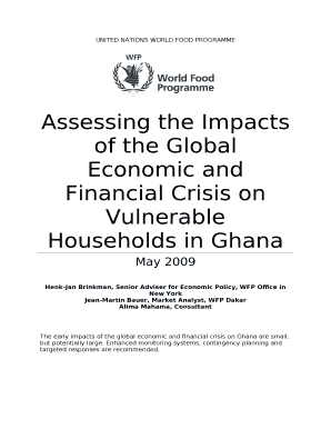 Assessing the Impacts of the Global Economic and Financial Crisis on Vulnerable Households in Ghana