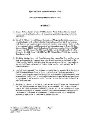 Special Districts Insurance Services Trust