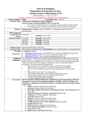 Change of Mohawks Washington State Sales/Service Representative