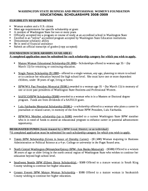 Meet age requirements for specific scholarship or grant