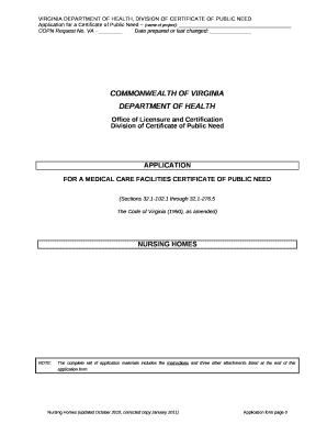 Division of Certificate of Public Need