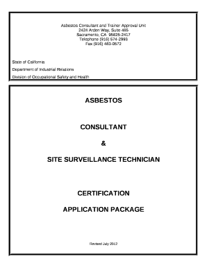 Asbestos Consultant and Trainer Approval Unit