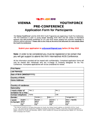 VIENNA YOUTHFORCE PRE-CONFERENCE