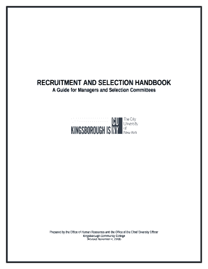 RECRUITMENT AND SELECTION HANDBOOK
