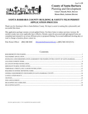 SANTA BARBARA COUNTY BUILDING & SAFETY FILM PERMIT APPLICATION PROCESS