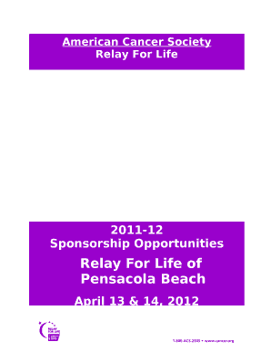 What is the American Cancer Society Relay For Life