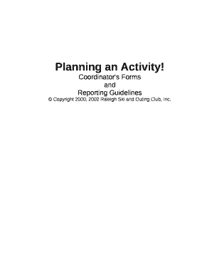 Planning an Activity