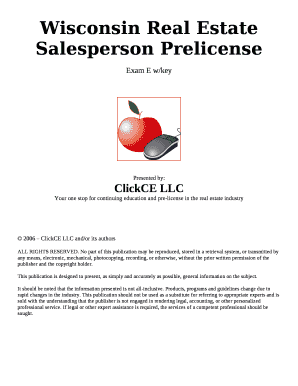 Wisconsin Real Estate Salesperson Prelicense