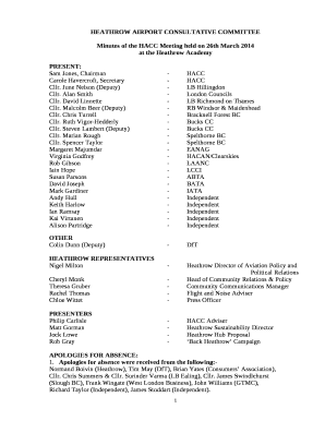 HEATHROW AIRPORT CONSULTATIVE COMMITTEE