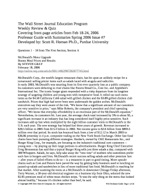 Professor Guide with Summaries Spring 2006 Issue #7