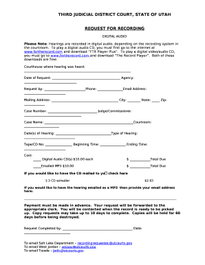 THIRD JUDICIAL DISTRICT COURT, STATE OF UTAH