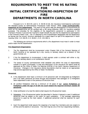 INITIAL CERTIFICATION/RE-INSPECTION OF FIRE