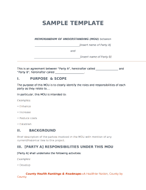 MEMORANDUM OF UNDERSTANDING (MOU) between