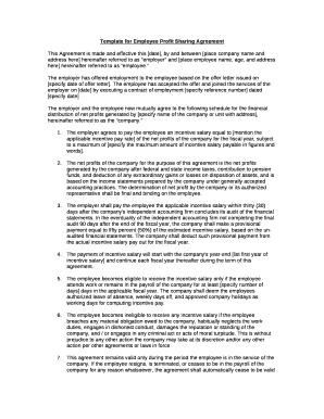 Employee Profit Sharing Agreement