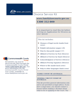 It is important to read this kit before serving an Application for Divorce on your spouse
