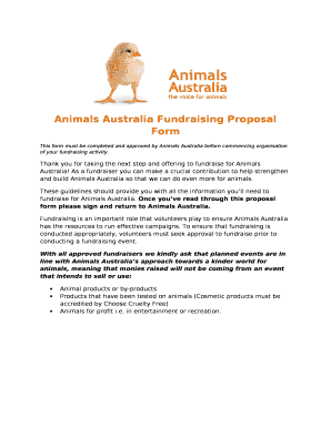 Fundraising Proposal Form - Animals Australia