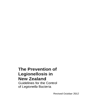 The Prevention of Legionellosis in NewZealand