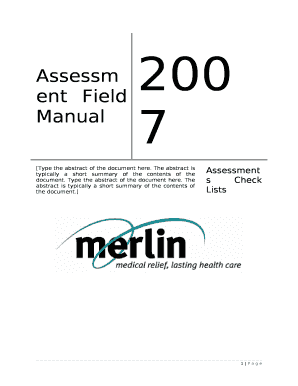 Assessment Field Manual