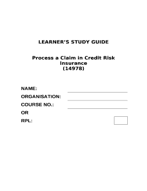 LEARNERS STUDY GUIDE