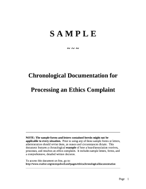 chronological documentation