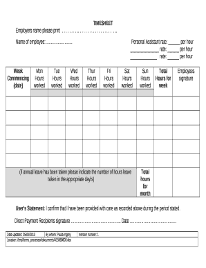 Employers name please print