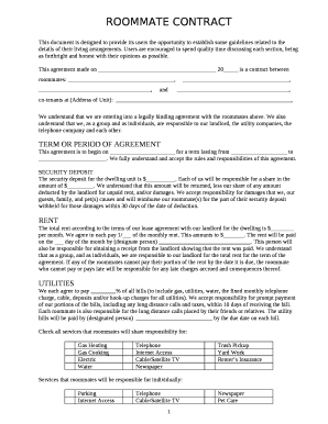 This document is designed to provide its users the opportunity to establish some guidelines related to the details of their living arrangements