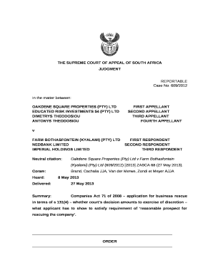 OAKDENE SQUARE PROPERTIES (PTY) LTDFIRST APPELLANT