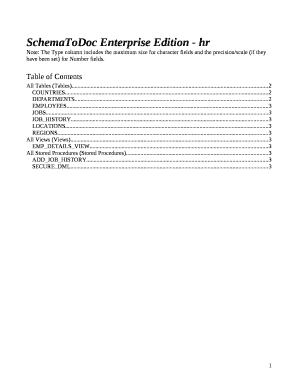 SchemaToDoc Enterprise Edition - hr