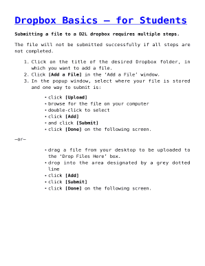 fillable online dropbox basics