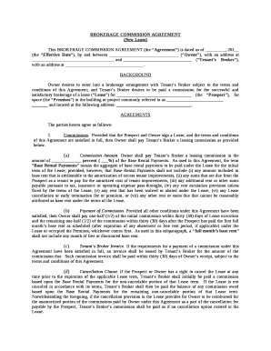 BROKERAGE COMMISSION AGREEMENT