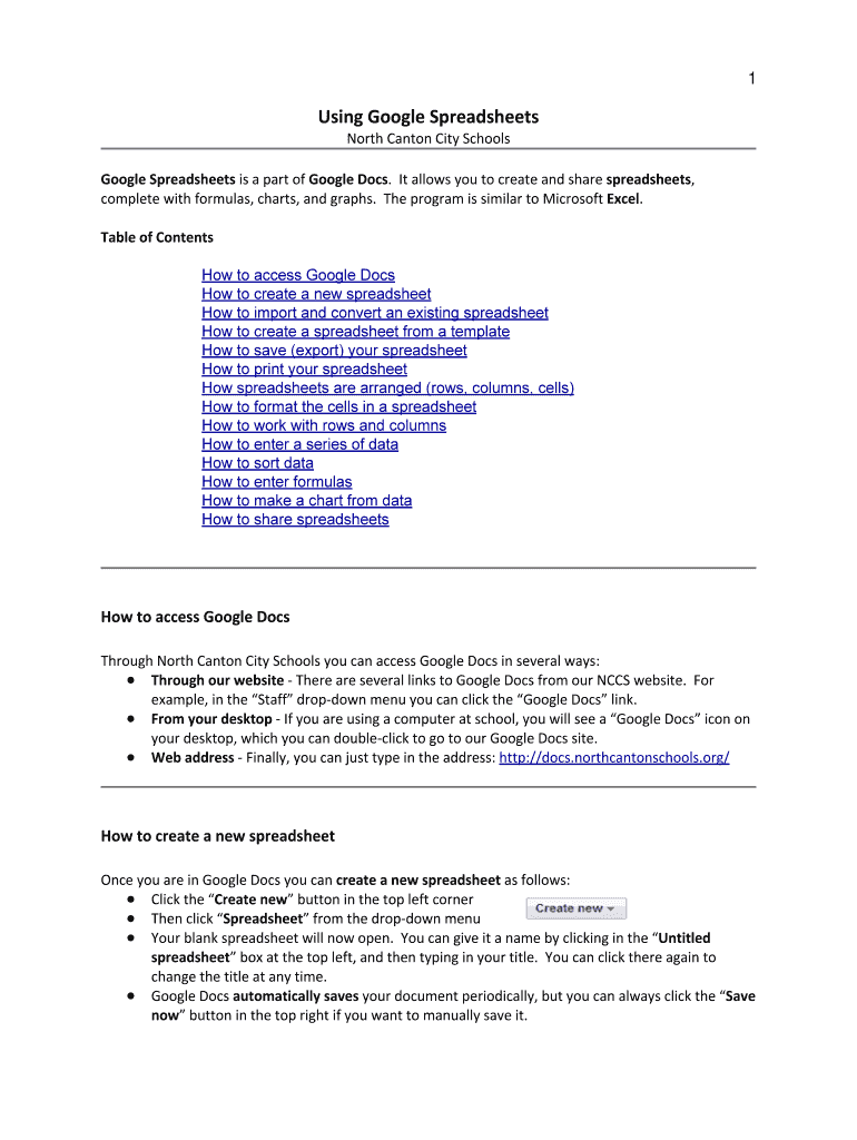 Fillable Online Using Google Spreadsheets Fax Email Print pdfFiller