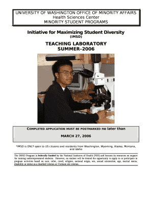 UNIVERSITY OF WASHINGTON OFFICE OF MINORITY AFFAIRS