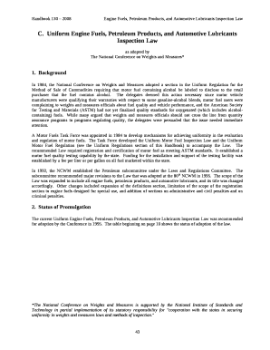 Uniform Engine Fuels, Petroleum Products, and Automotive Lubricants Inspection Law