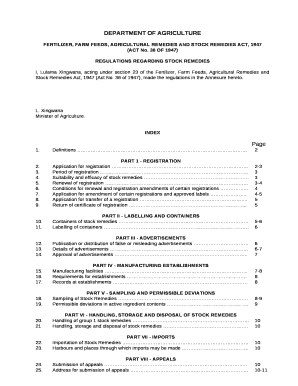 FERTILIZER, FARM FEEDS, AGRICULTURAL REMEDIES AND STOCK REMEDIES ACT, 1947