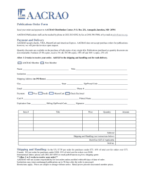 AACRAO Publications Order Form