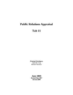 Public Relations Appraisal