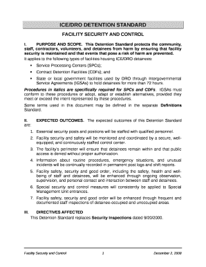 FACILITY SECURITY AND CONTROL