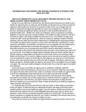 New Hampshire Durable Power of Attorney for Health Care