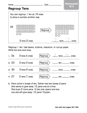 Fillable Online Regroup Tens Fax Email Print - pdfFiller